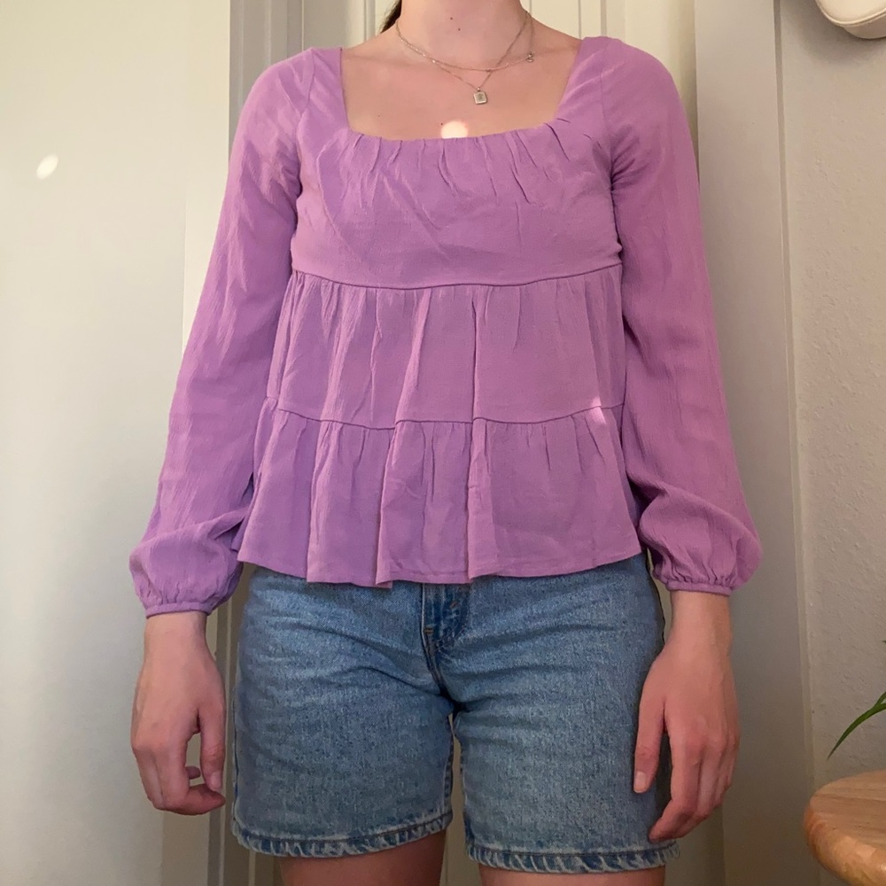 Lilac Long Sleeve Top